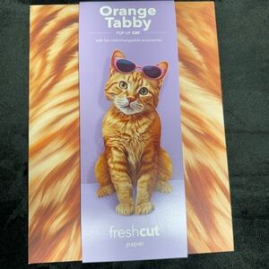 Orange Tabby Pop-Up Cat Paper figure
